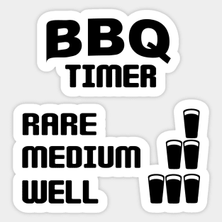 bbq time with beers Sticker